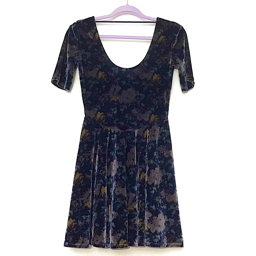 Velvet Kimchi Blue Mini Dress size small